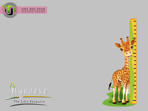 Sims 3 — Aura Growth Chart Sticker by NynaeveDesign — Aura Play Room Decor - Growth Chart Sticker Located in: Decor -