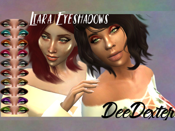 Sims 4 — Cut Crease Eyeshadows! by deedexter — 10 new cut crease shadows in colorful as well as more natural shades!