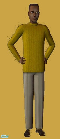 Sims 2 — JD Male sweat and slack set - Yellow by jdamgaard — This is a recolor of a Nightlife mesh. It consists of a