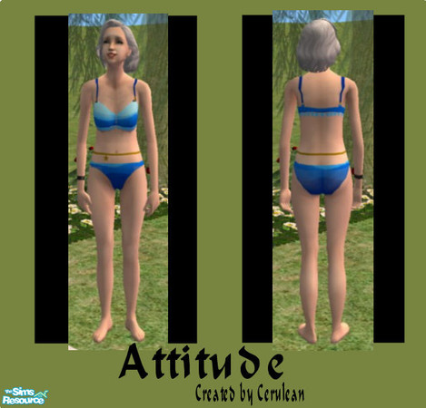 Sims 2 — Attitude! - Blue by Cerulean Talon — Elders with Attitude. Why,when you have a great figure, should you be