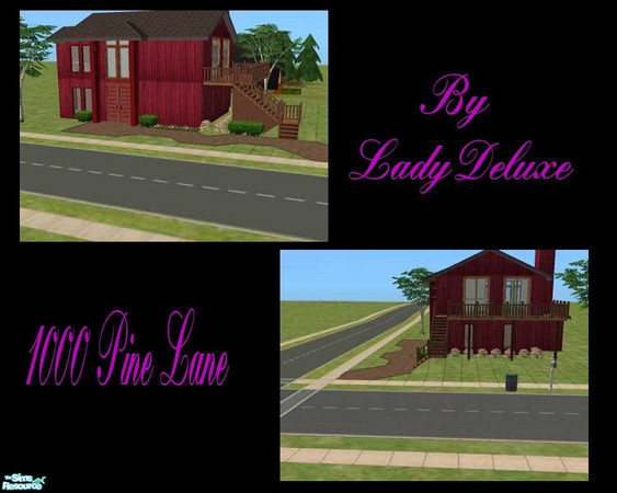 Sims 2 — 1000 Pine Lane 2bd 1 ba by LadyDeluxe — A cute starter house. Its a little over the base price of $20,000 but
