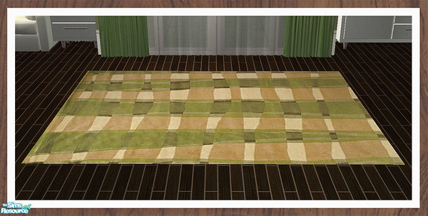 Sims 2 — Blue & Green Rug Recolour by simtomatic — This file recolours all rugs in this set.