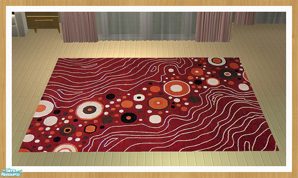 Sims 2 — Pink & Red Rug Recolour by simtomatic — This file recolours all rug meshes.