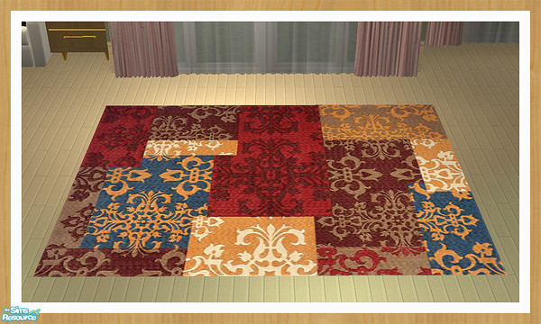 Sims 2 — Pink & Red Rug Recolour by simtomatic — This file recolours all rug meshes.