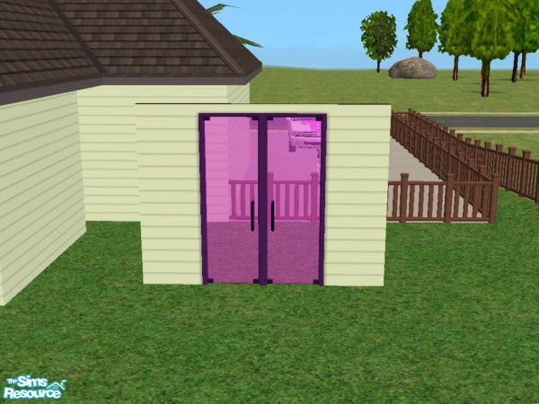 Sims 2 — Multi-Colored Glass Doors - Purple by Irish Pride — The purple glass doors are the perfect item to give new life