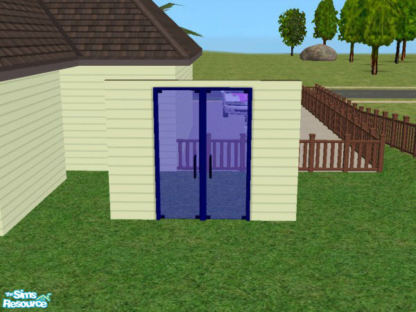 Sims 2 — Multi-Colored Glass Doors - Blue by Irish Pride — The Blue glass doors are the perfect item to give new life to