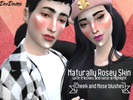 Sims 4 — Natural Rosey Skin Blush! by deedexter — 13 new blushes for the whole face! Assorted swatches that include