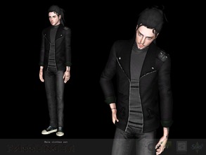 Sims 3 — Male hoody by Shushilda2 — EA mesh | Low poly | recolorable channels | CAS and Launcher icons