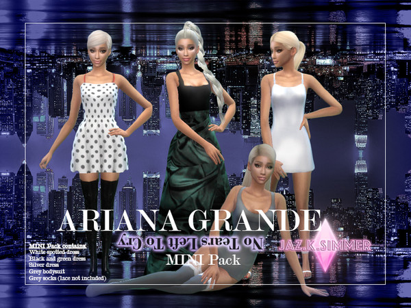 Sims 4 — Ariana Grande outfits - Meshes needed by JazKSimmer — Outfits inspired by Ariana Grande in her NTLTC video. do