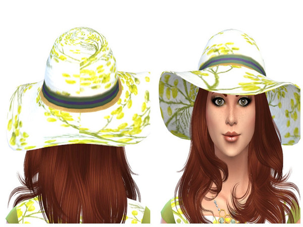 Sims 4 — Hat with mimosa by padry67 — This is the hat that matches the mimosa colored dress, you can put it like no, but