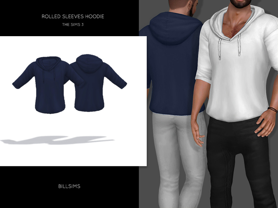 The Sims Resource Rolled Sleeves Hoodie