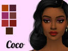 Sims 4 — Cocosims4 Lipstick V1 by CocoSIMS96 — Created for: The Sims 4 8 Lip colors catering to sims with dark skin, but