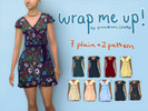 Sims 4 — Wrap me up dress by promittens — Cute wrap dress in 9 swatches. 
