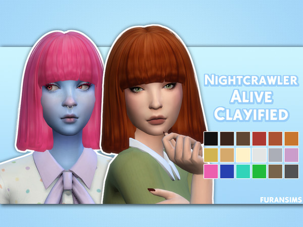 Sims 4 — Nightcrawler Sims Alive Clayified - Mesh Needed by furansims — Nightcrawler Sims Alive hair Clayified - All EA