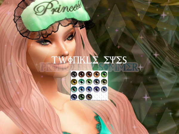 Sims 4 — Twinkle Eyes - Default Replacement by princessysimmer — Override Maxis Match 18 Swatches