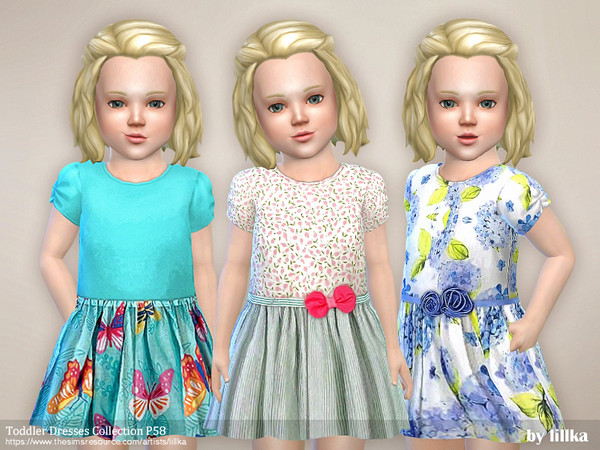 Sims 4 — Toddler Dresses Collection P58  [NEEDS TODDLER STUFF] by lillka — Toddler Dresses Collection P58 New item / 3