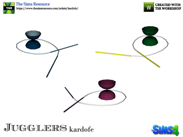 Sims 4 — kardofe_Jugglers_Diabolo by kardofe — Diabolo in three color options 