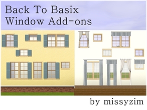 Sims 3 — MZ Back to Basix Window Add-ons by missyzim — A set of add-ons for the EA Back to Basix window. Includes 7 new