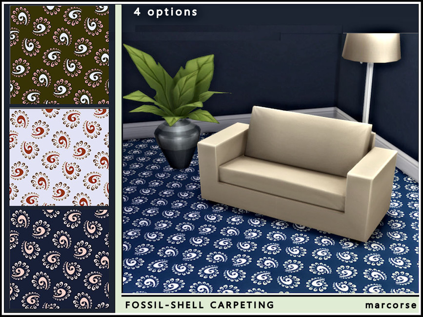 The Sims Resource - Fossil-shell Carpeting_marcorse