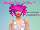 Sims 4 — 11 Colored Manga Blush (Lines) by GrassyFrame — So basically I've been searching and I can't find any Manga