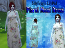 Sims 4 — Floral Maxi Dress by ebelsteph — Recolor from base game. 