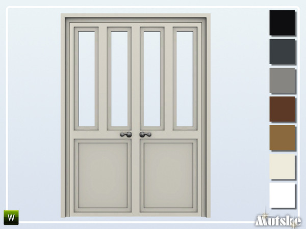 Sims 4 — Kansas Door Glass 2x1 by Mutske — This door is part of the Kansas Constructionset. Made by Mutske@TSR. 
