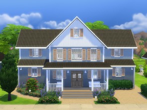 Sims 4 — Cheerful Farmhouse by dorienski — Cheerful Farmhouse is a classic but cosy family home with a powder room, an