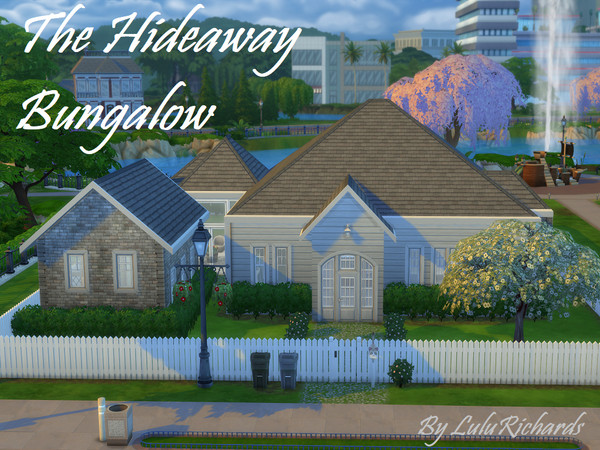 Sims 4 — Hideaway Bungalow by lulurichards2 — A spacious one bedroom bungalow for a young Sim couple, that heart-throb