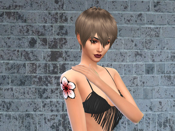 Sims 4 — Cherry Blossom Tattoo Set by BeccaB3232 — Cherry Blossom Tattoo Set -Recoloring is allowed -Original mesh is