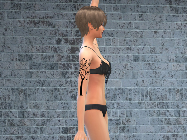 Sims 4 — Tree 4 Tattoo by BeccaB3232 — Tree 4 Tattoo -Recoloring is allowed -Original mesh is from the Base Game