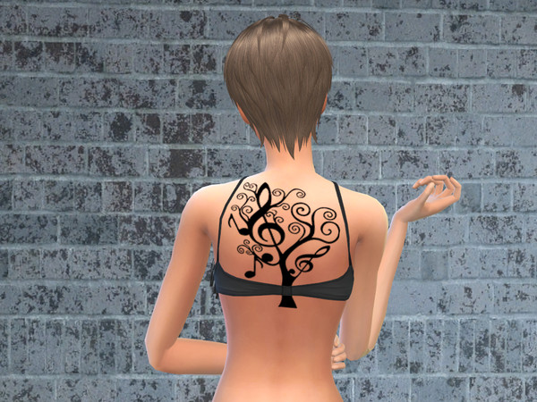 Sims 4 — Tree 13 Tattoo by BeccaB3232 — Tree 13 Tattoo -Recoloring is allowed -Original mesh is from the Base Game