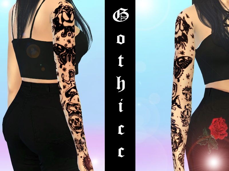 The Sims Resource Traditional Blackwork Tattoo