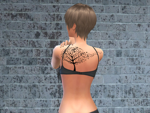 Sims 4 — Tree 14 Tattoo by BeccaB3232 — Tree 14 tattoo -Recoloring is allowed -Original mesh is from the Base Game