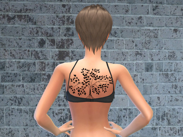 Sims 4 — Tree 5 Tattoo by BeccaB3232 — Tree 5 tattoo -Recoloring is allowed -Original mesh is from the Base Game