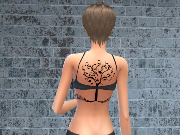Sims 4 — Tree 9 Tattoo by BeccaB3232 — Tree 9 tattoo -Recoloring is allowed -Original mesh is from the Base Game