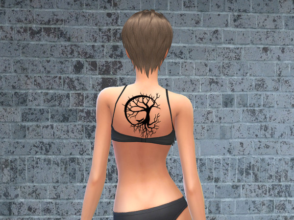 Sims 4 — Tree 22 Tattoo by BeccaB3232 — Tree 22 tattoo -Recoloring is allowed -Original mesh is from the Base Game