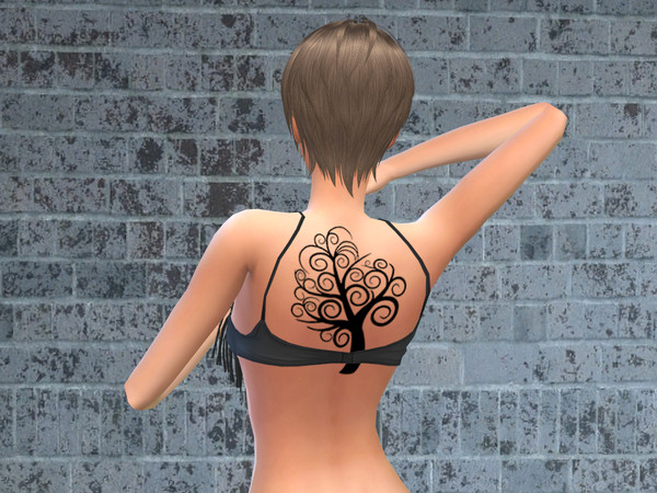 Sims 4 — Tree 7 Tattoo by BeccaB3232 — Tree 7 tattoo -Recoloring is allowed -Original mesh is from the Base Game