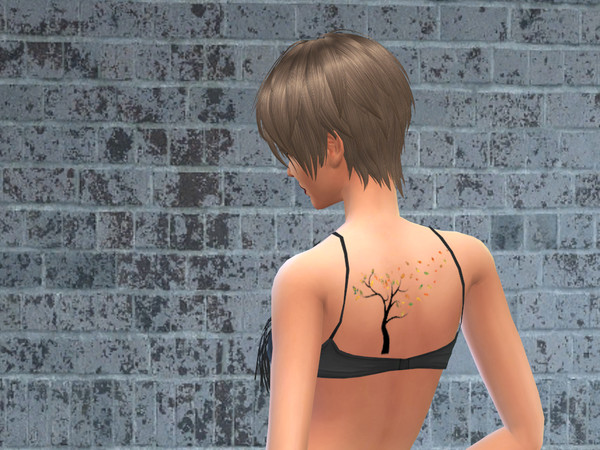 Sims 4 — Tree 2 Tattoo by BeccaB3232 — Tree 2 tattoo -Recoloring is allowed -Original mesh is from the Base Game
