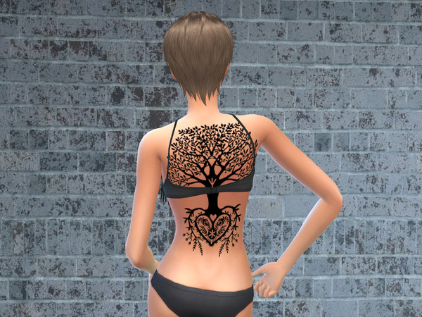 Sims 4 — Tree Tattoo Set 3 by BeccaB3232 — Tree Tattoo Set 3 -Original mesh from Base Game