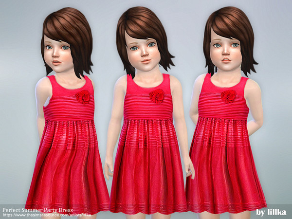 Sims 4 — Perfect Summer Party Dress [NEEDS TODDLER STUFF] by lillka — Perfect Summer Party Dress YOU NEED Toddler Stuff