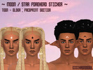 Sims 4 — ~ MOON / STAR FOREHEAD STICKER ~ by gigihasnosoul — a facepaint item for teens - elders. has 4 swatches; white