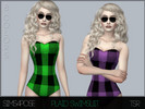 Sims 4 — S4P Plaid Swimsuit by Sims4Pose — Sims4Pose Plaid Swimsuit -CAS Thumbnail -8 Color Options -Swimwear TOU Please