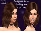 Sims 4 — Instagram lips v2 by sukyun_sims — Lipstick of the ombre Instagram app cover. This lip art is not mine. I based