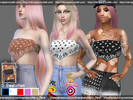 Sims 4 — NitroPanic x Bandana Tops by Nitro_Panic — New mesh Tops, 5 Swatches. Base and HQ my Tumblr