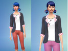 Sims 4 — Miraculous Ladybug Marinette flower print - City Living  by Yvette163 — You Will need to have CITY LIVING I