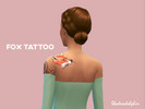 Sims 4 — Fox Shoulder Tattoo  by shadowdolphin — This is a cute little shoulder tattoo that I drew and made for my sim. I