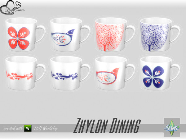 Sims 4 — Dining Zhylon Cup by BuffSumm — Part of the *Diningroom Zhylon Set* Created by BuffSumm @ TSR