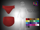 Sims 4 — BTB Simple Diaper by SuperNerdyLove2 — A simple semi-maxis match diaper/nappy for toddlers in 30 solid colors.