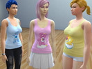 Sims 4 — Care Bear Tank Tops by BunnyBoi — Simple tank tops with Care Bear characters on tanks of matching colors. 17