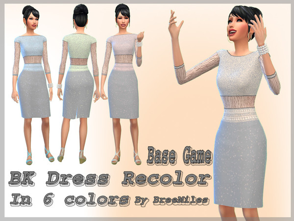 Sims 4 — BK Recolor Dress - Base Game by Bree_miles — Beautiful Stand Alone Recolor